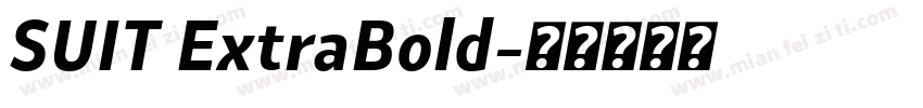 SUIT ExtraBold字体转换